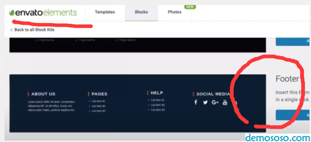 用envato-elements和header-footer-elementor插件制作wordpress的头部和底部效果