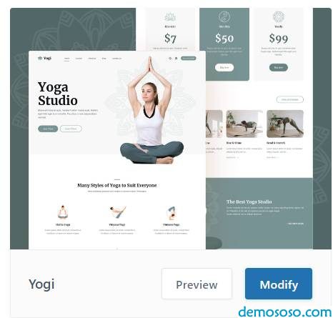 elementor和blocksy建站源码 - yogi 瑜伽 主题