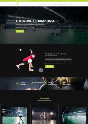 羽毛球运动培训机构网站模板 wpdm005